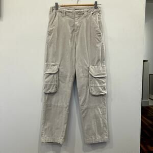 Free People Hard Crushin Khaki Plush Cargo Pants Sz 6